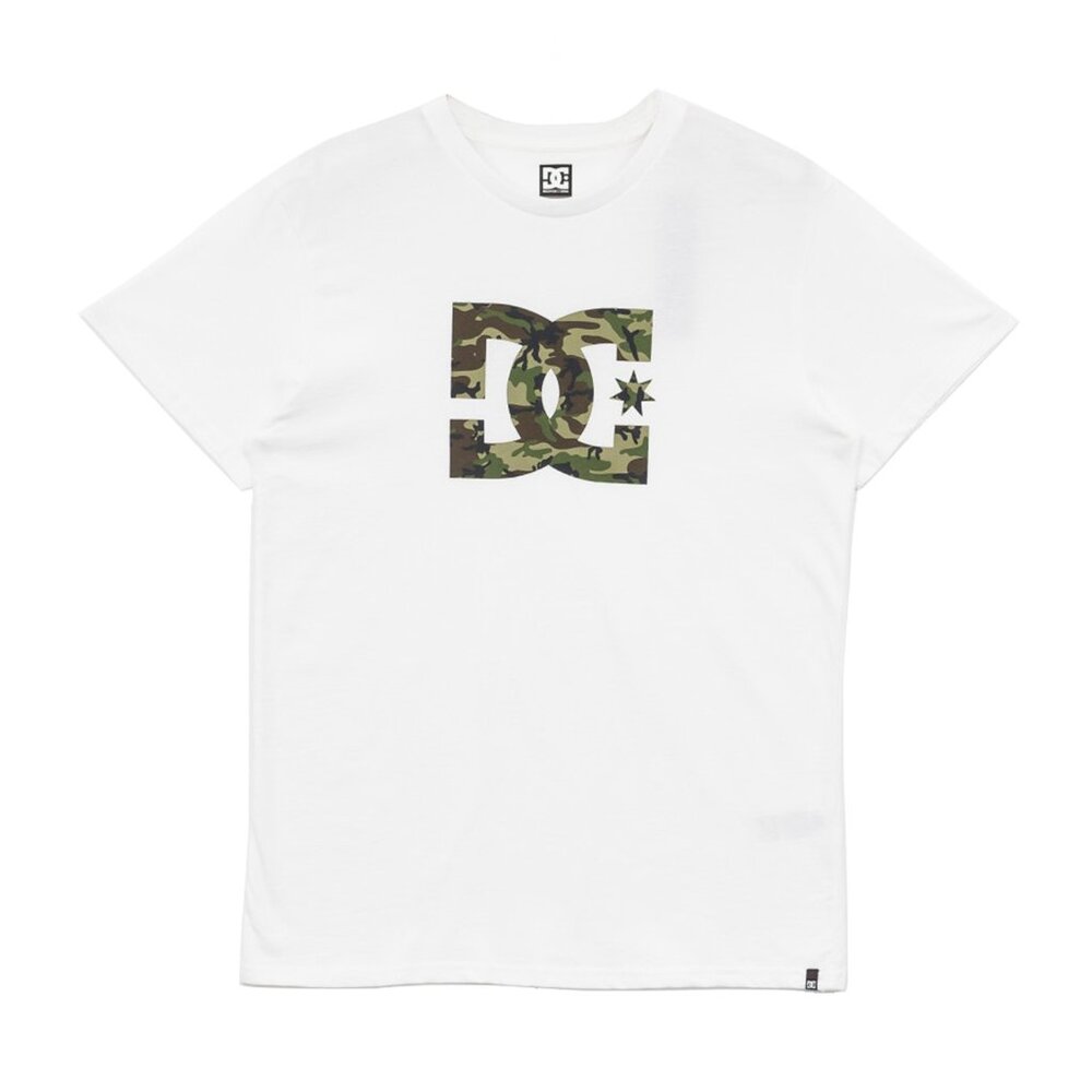 DC T-Shirt Men Withe Camo  Logo Size S New With Tags